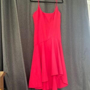 Theia Asymmetrical High-Low Pink dress